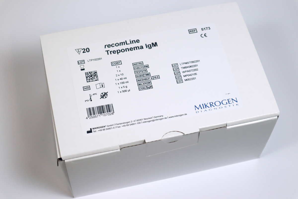 Mikrogen Diagnostik Treponema IgM/recomLine Lateral Strip Test Kit - image 1